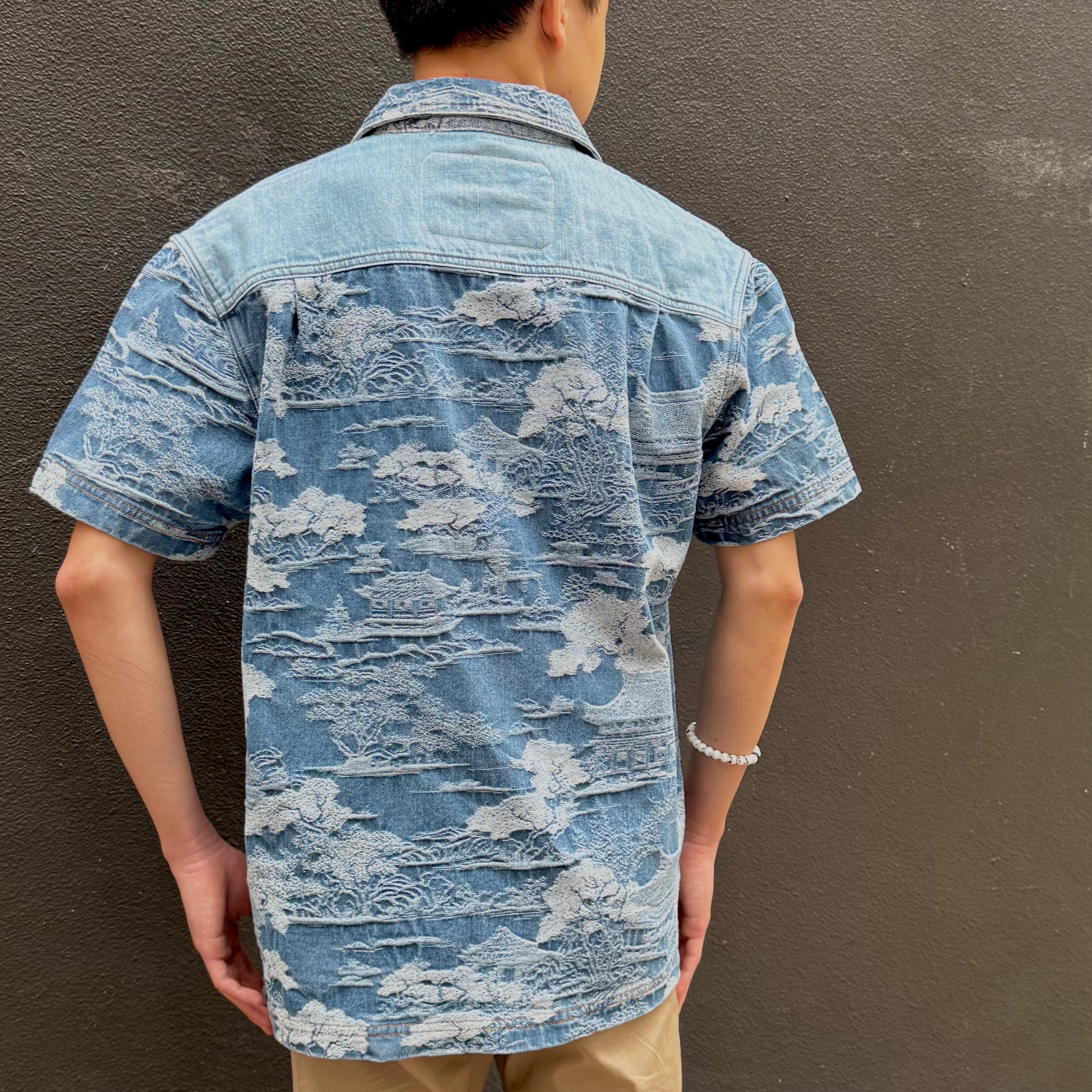 Men's Willow Denim Washed Shirt, Light Blue