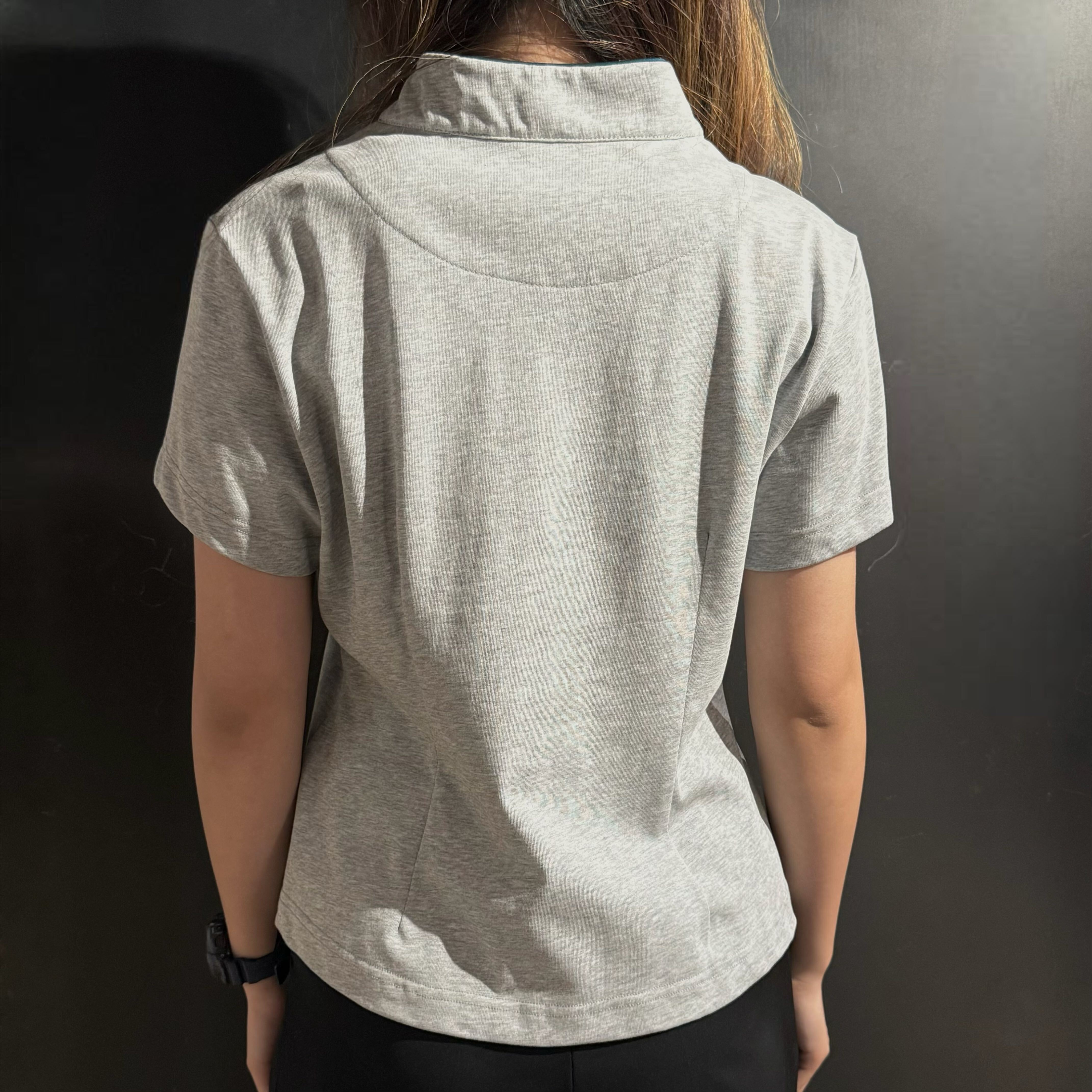 Qipolo Top, Heather Grey