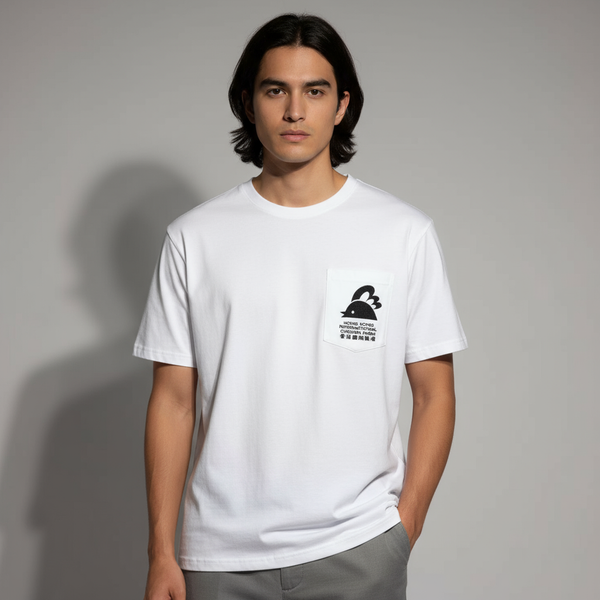 Int'L Chicken Farm Oversized T-Shirt, White