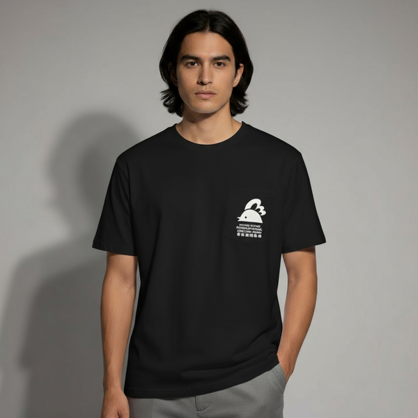 Int'L Chicken Farm Oversized T-Shirt, Black