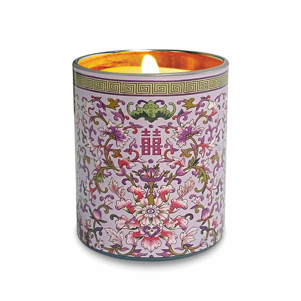 Lilac Lucky Jasmine Jar Candle, White Patchouli Amber Scent