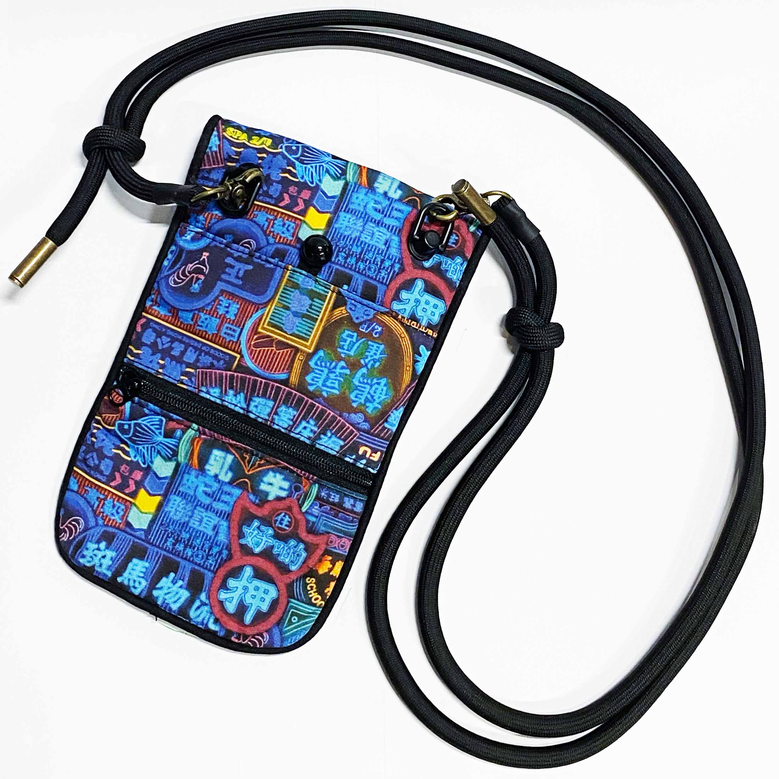 Nathan Road Blues Signature Print Phone Pouch