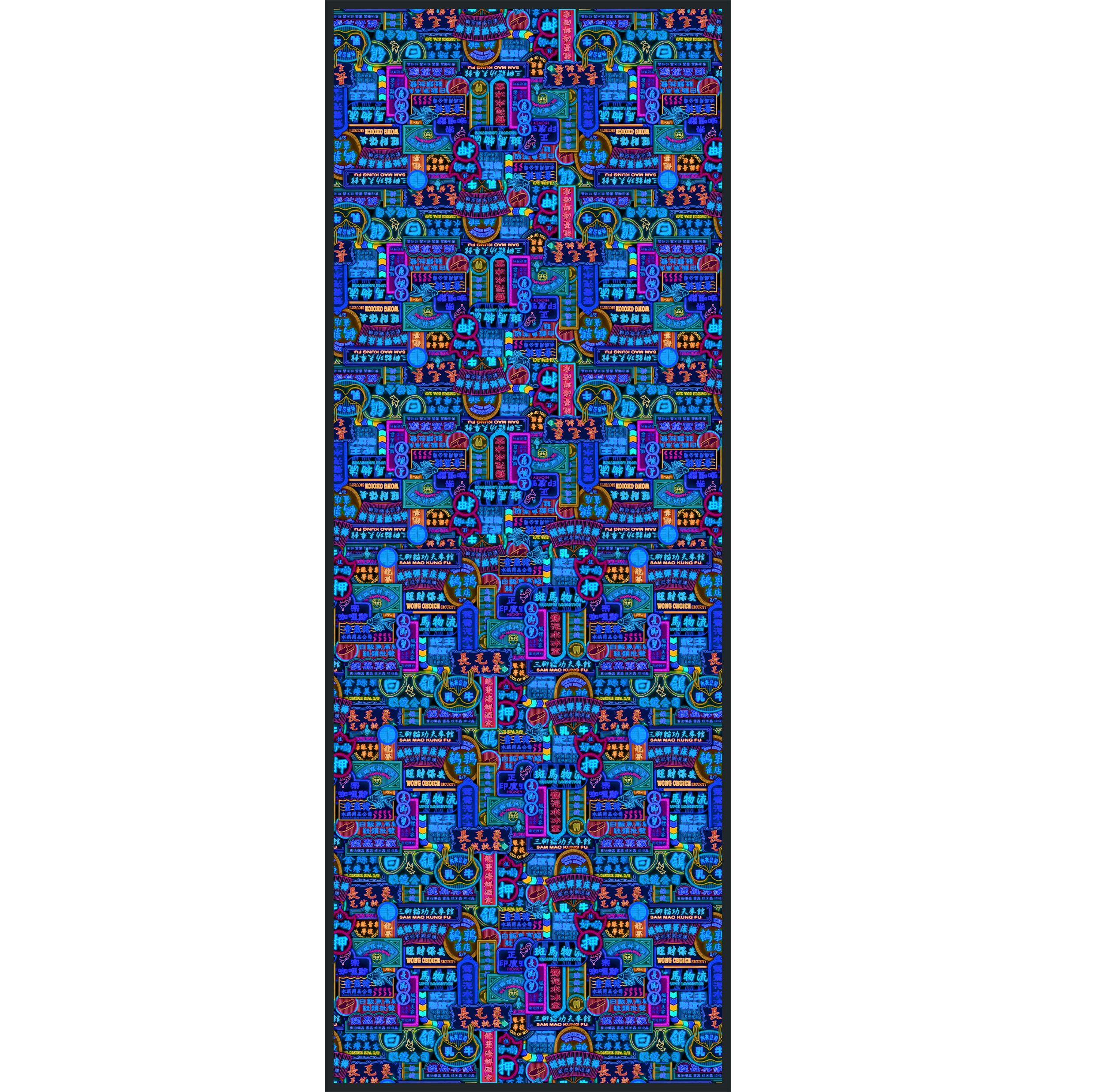 Nathan Road Blues Silk Scarf