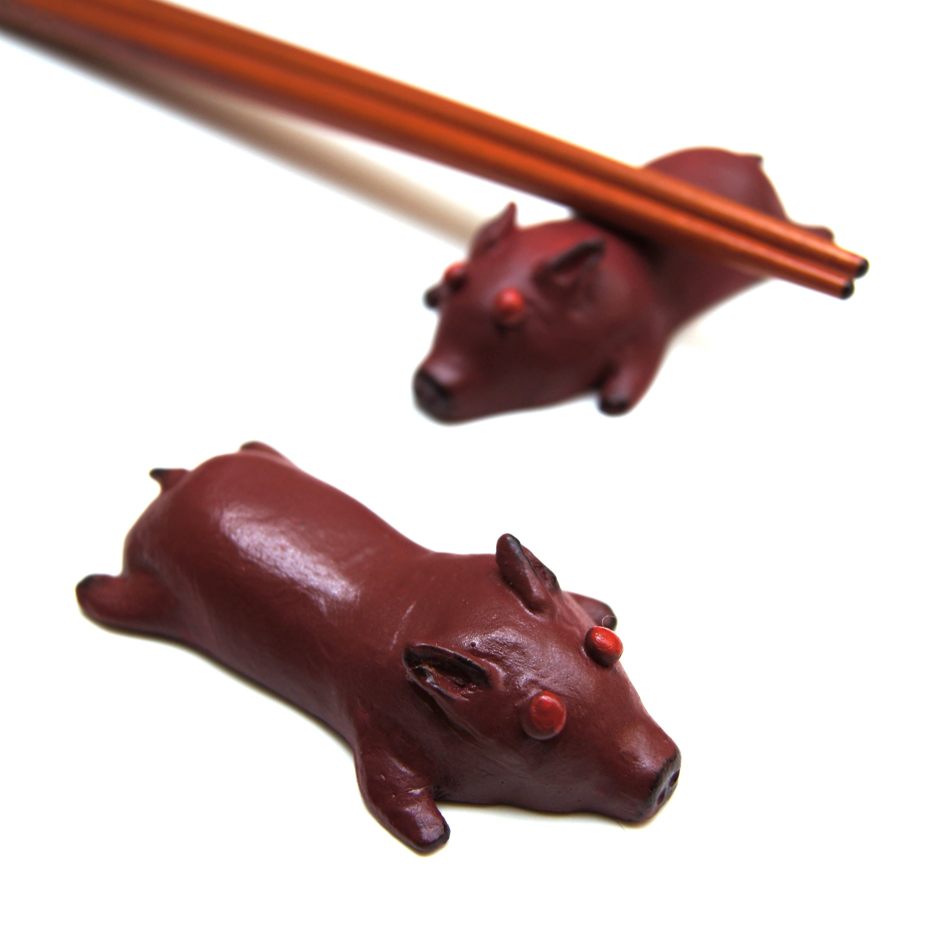 Roast Pig Chopsticks Rest, set of 2