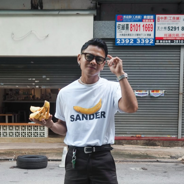 Banana Sander Oversized T-shirt, White