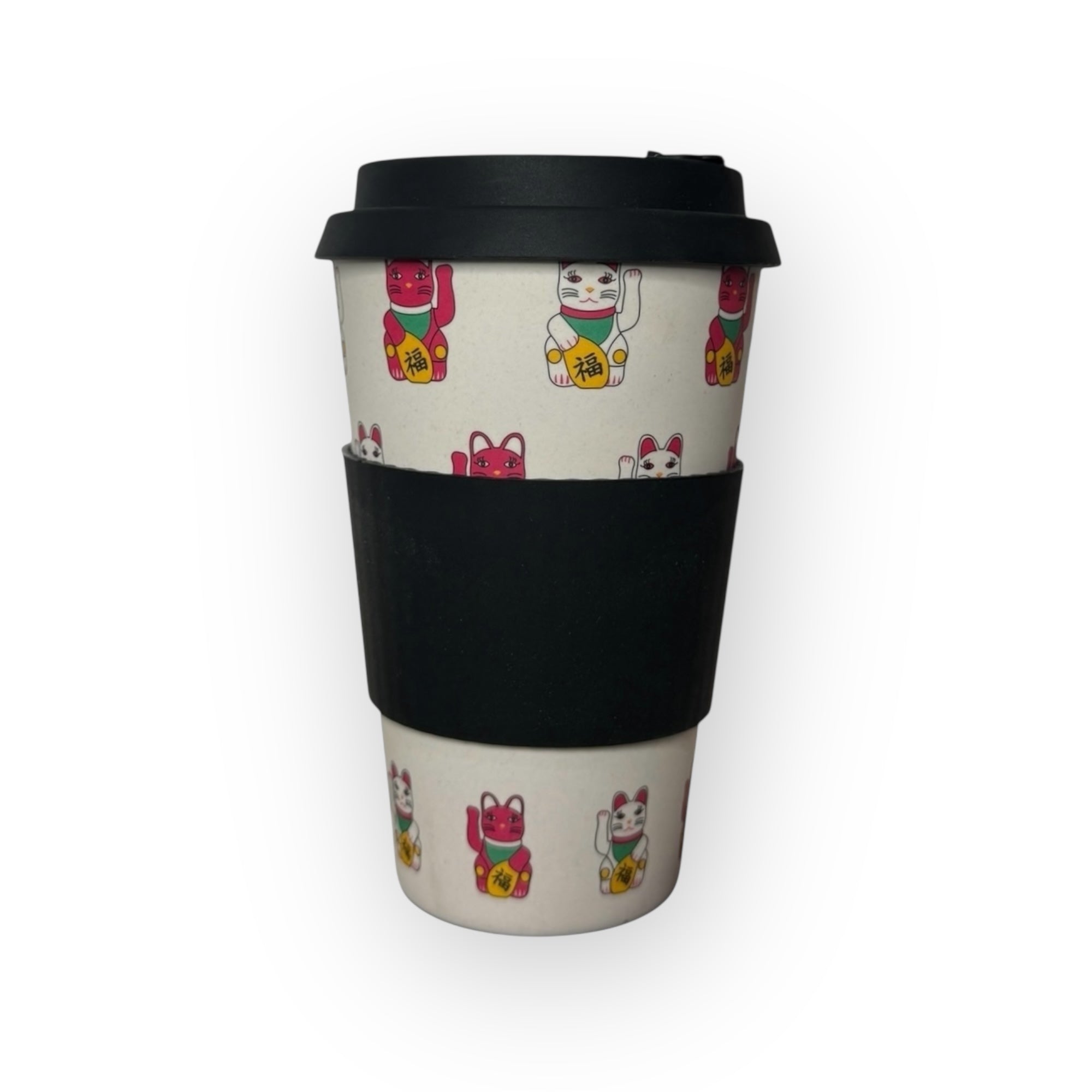Tung Choi Street Lucky Cats Travel Cup by Liz Fry Design
