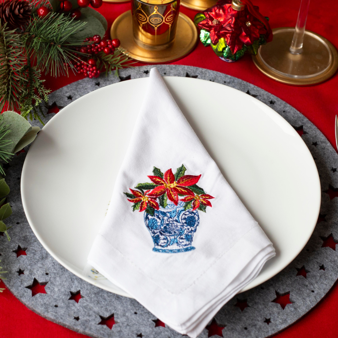 Christmas Chinoiserie Napkin Set of 4 by Lion Rock Press