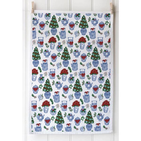 Tea Towel - Festive Chinoiserie by Lion Rock Press