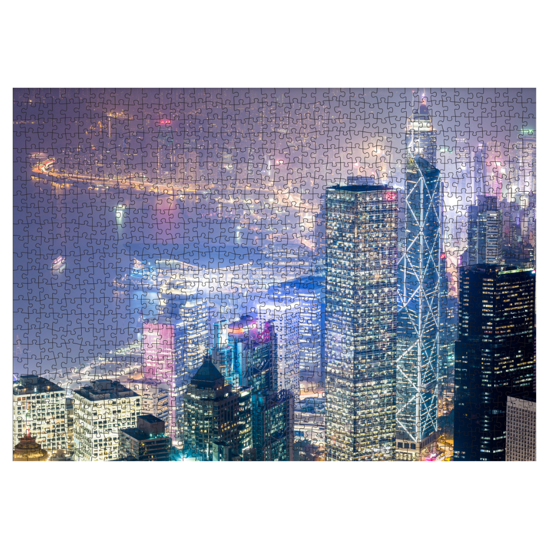 Hong Kong Neighbourhood Series Central Double-sided 1000-pc Puzzle by Lion Rock Press