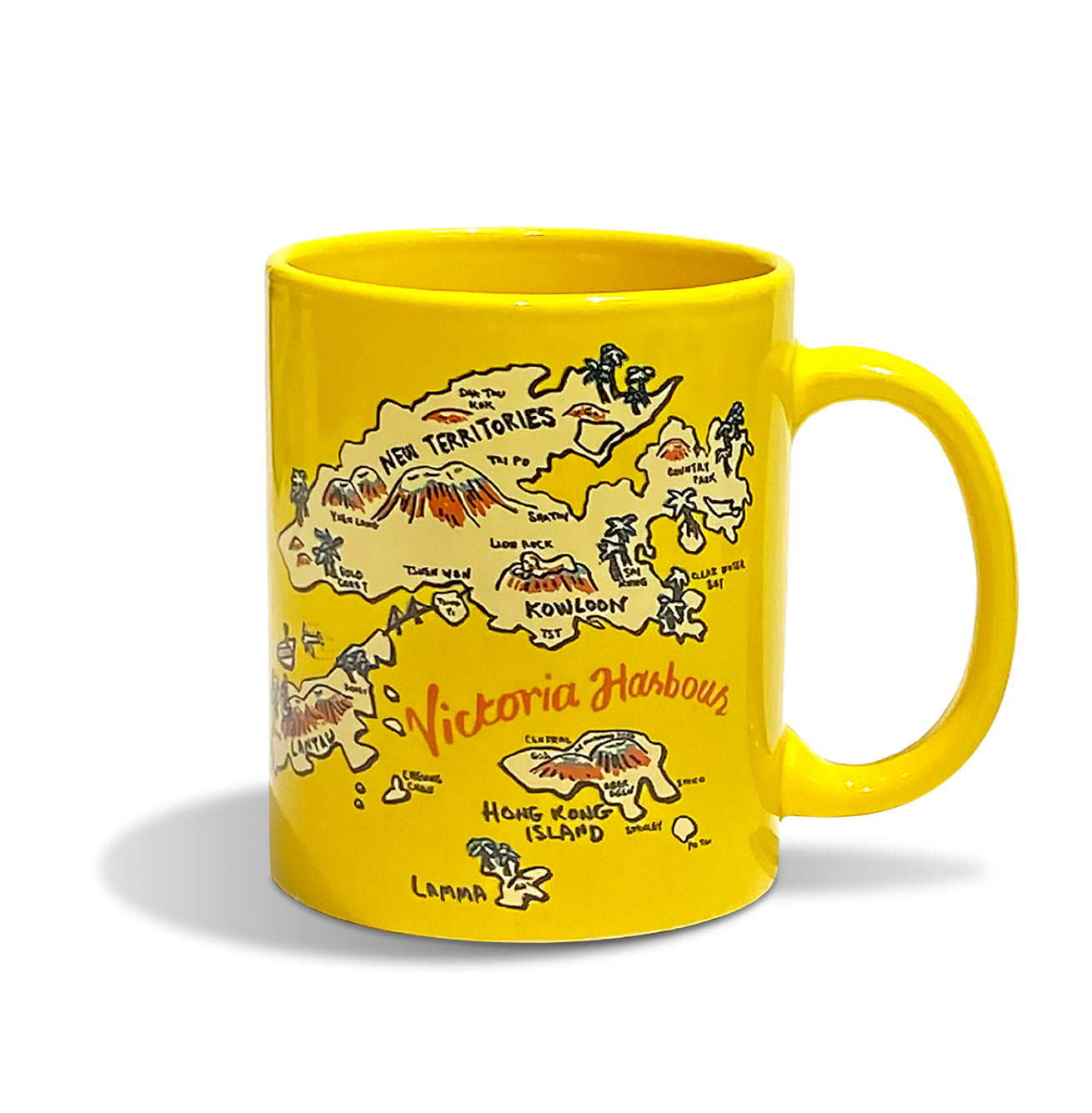 Hong Kong Map Large Mug