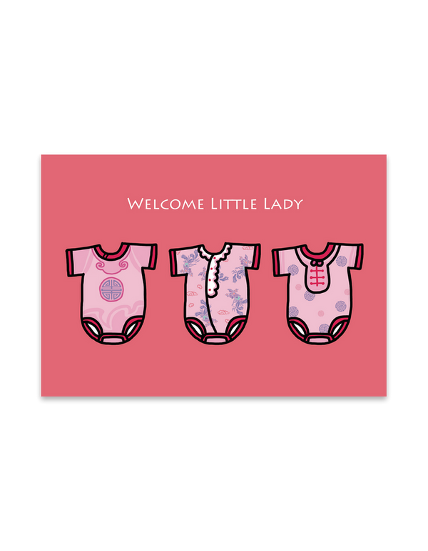 New Baby Card - Welcome Little Lady By Lion Rock Press