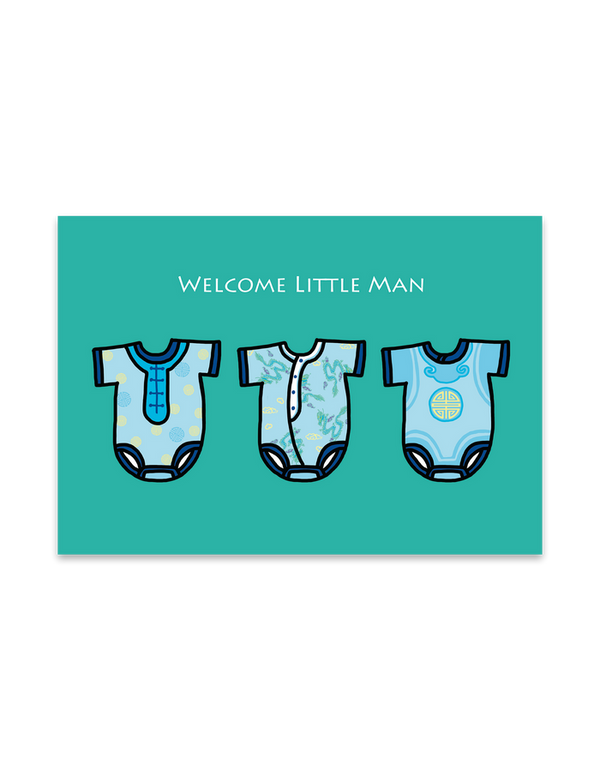 New Baby Card - Welcome Little Man By Lion Rock Press