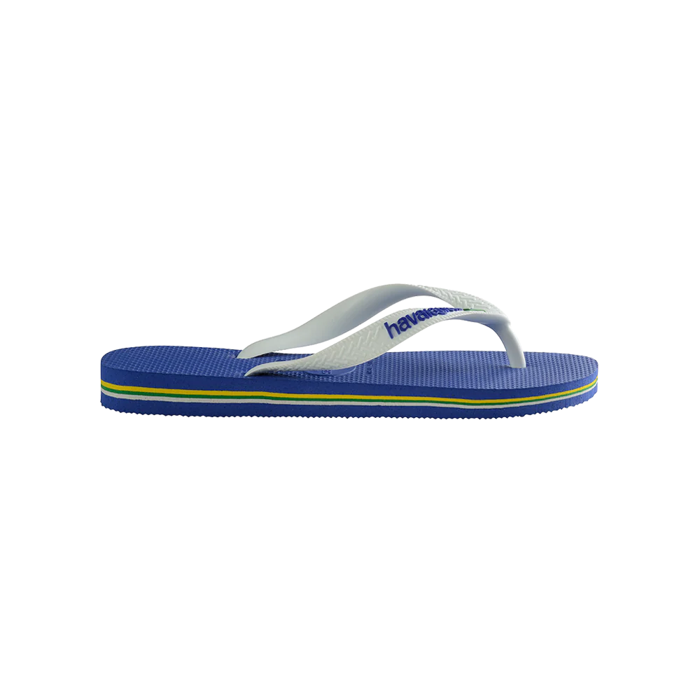 Brasil Logo Flip Flops By Havaianas, Marine Blue