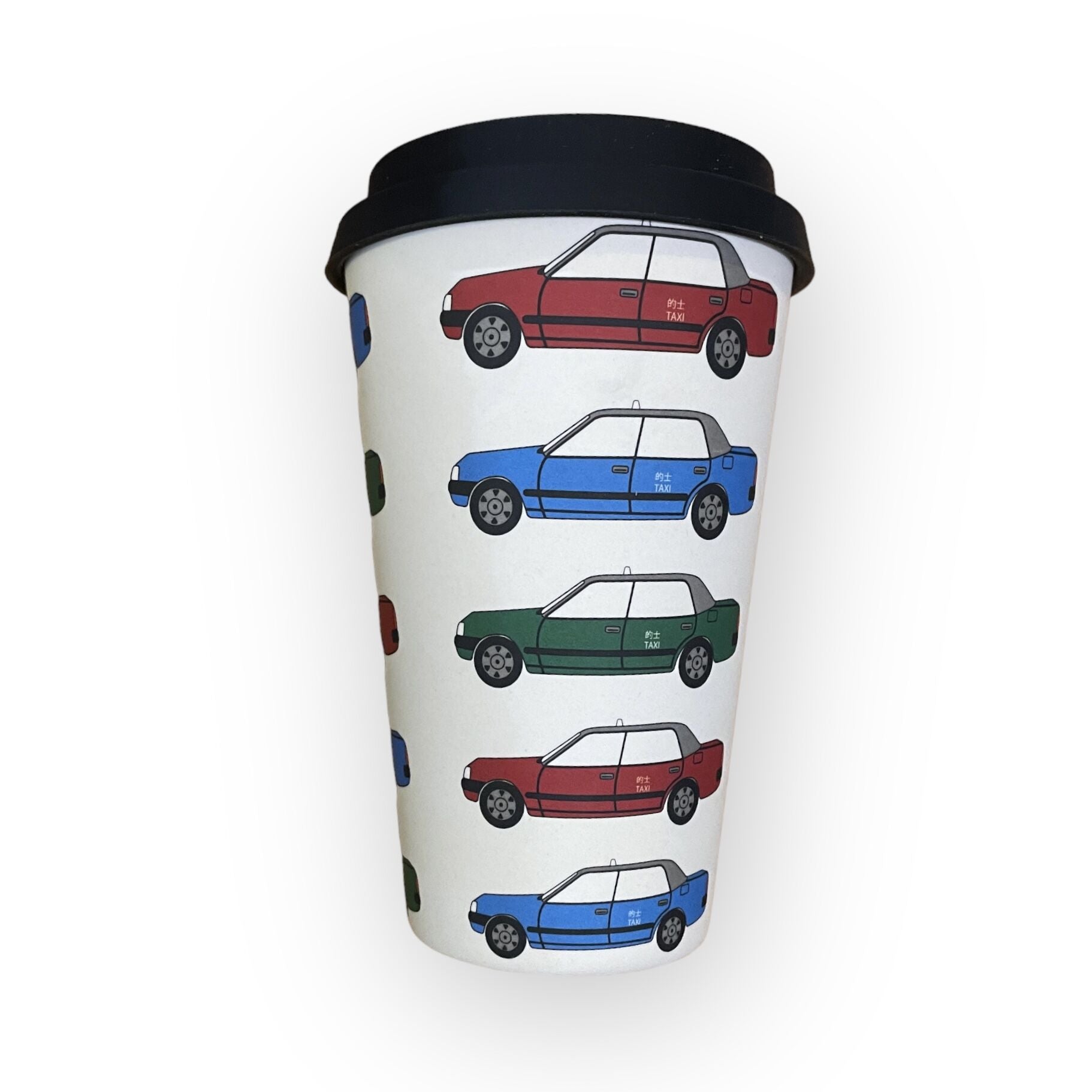 HK Taxis Travel Cup by Liz Fry Design