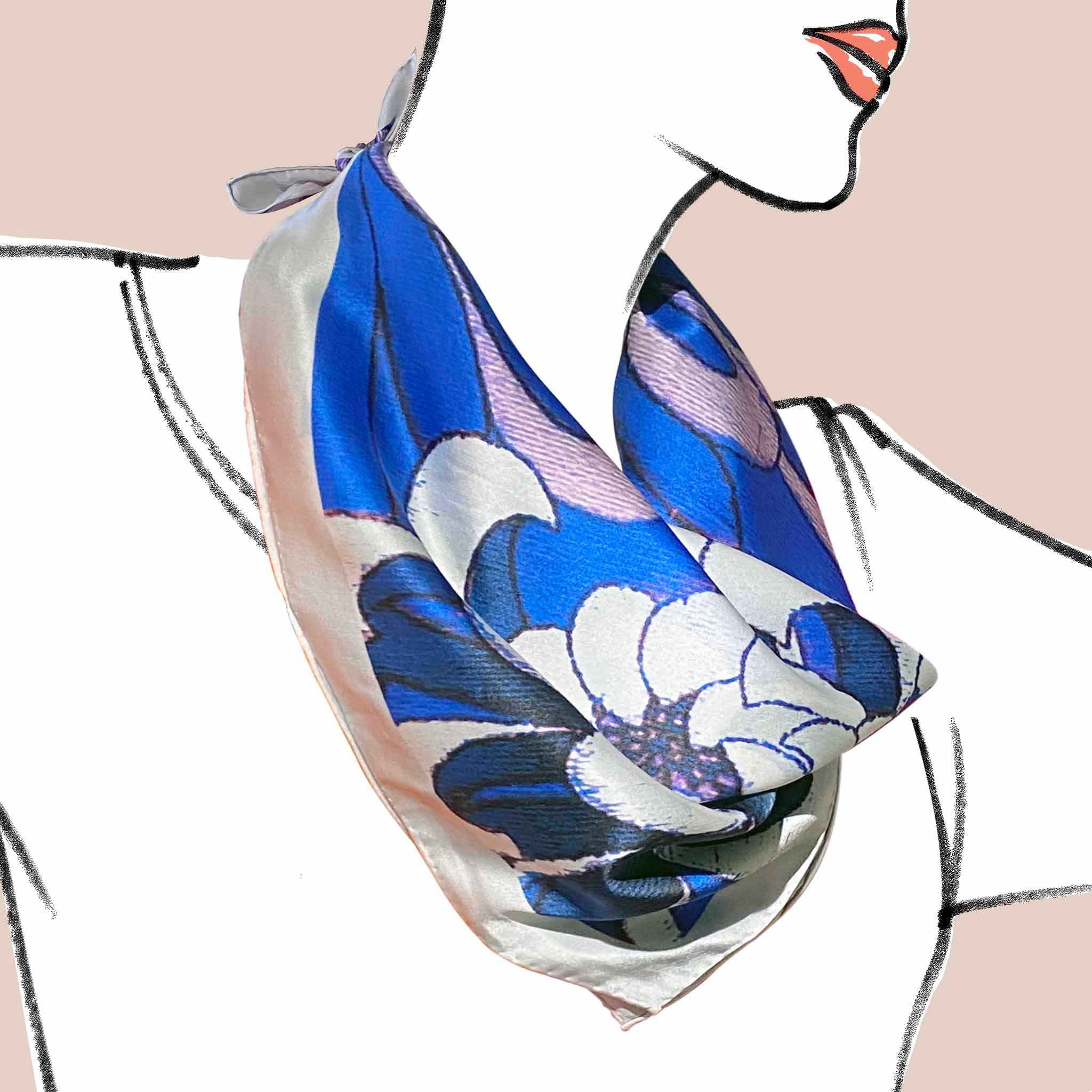 Chrysanthemums Silk Bandana