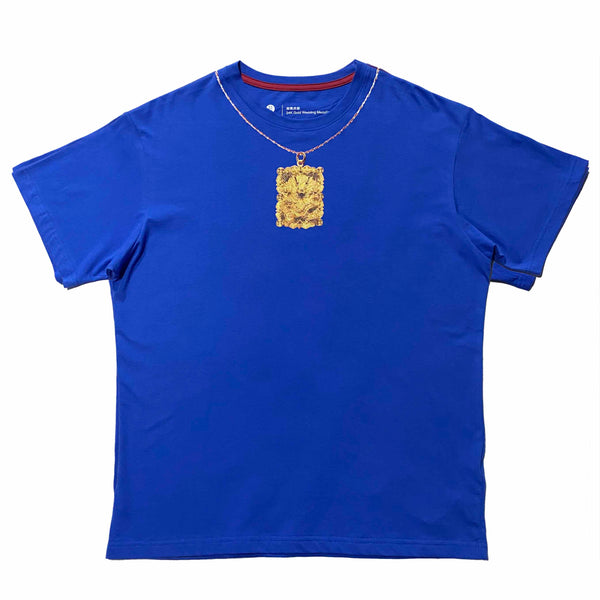 Dragon Gold Wedding Medallion Tee, Blue