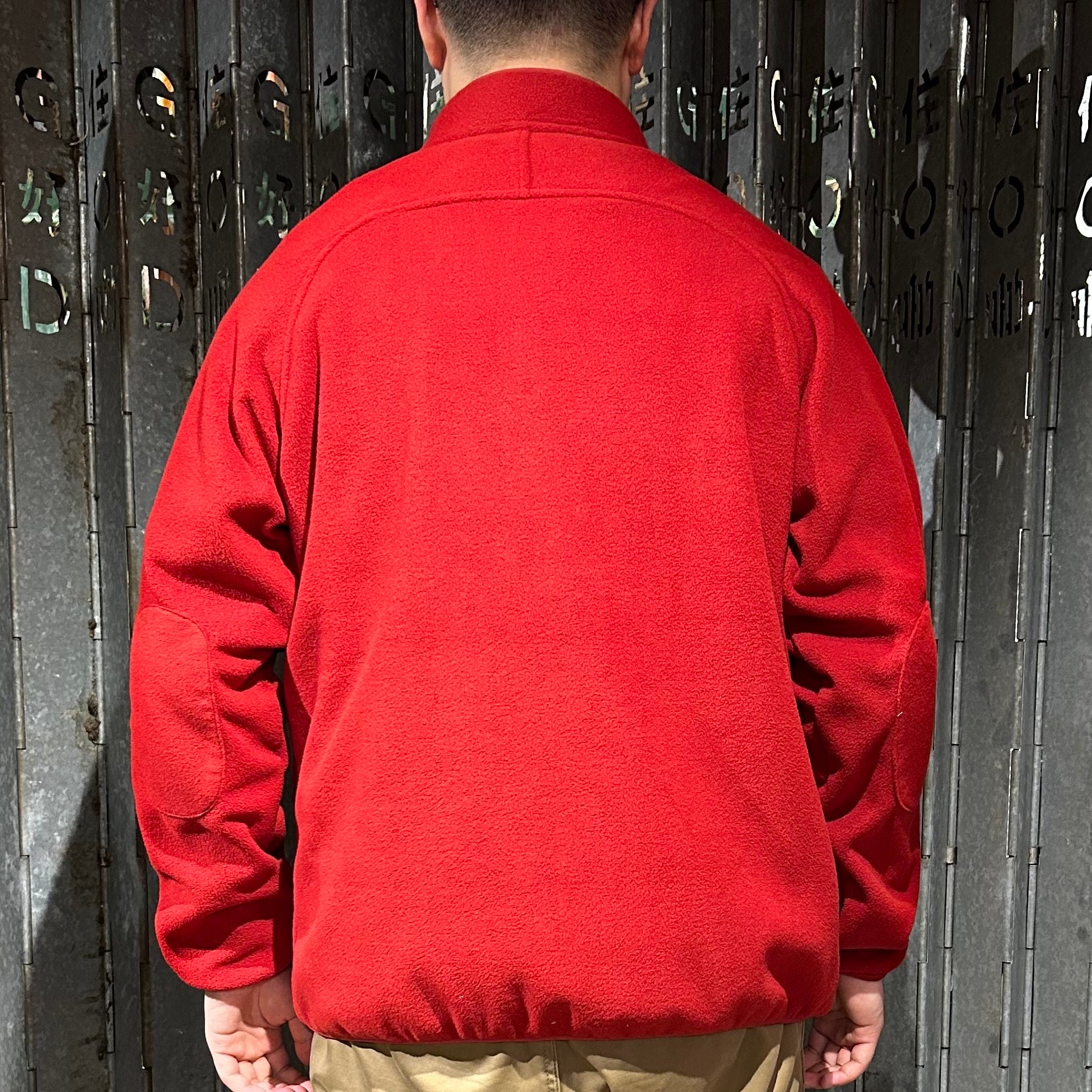 Knot Button Fleece Jacket, Red