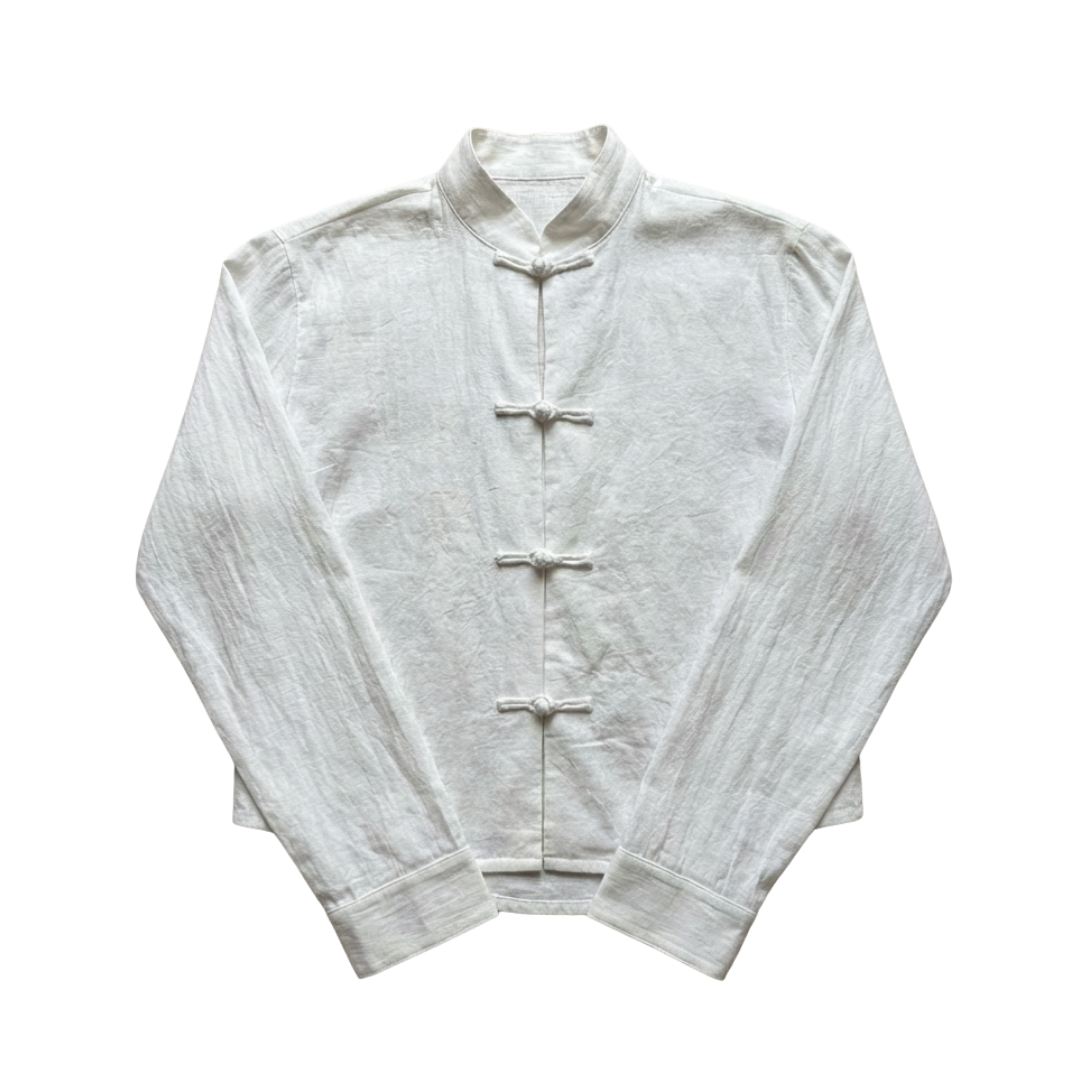 Knot Button Cotton Shirt