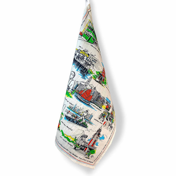 Hong Kong Landmarks Tea Towel