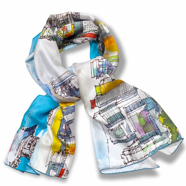 Panoramic HK Silk Scarf, Teresa Tam-Morris for GOD Fashion