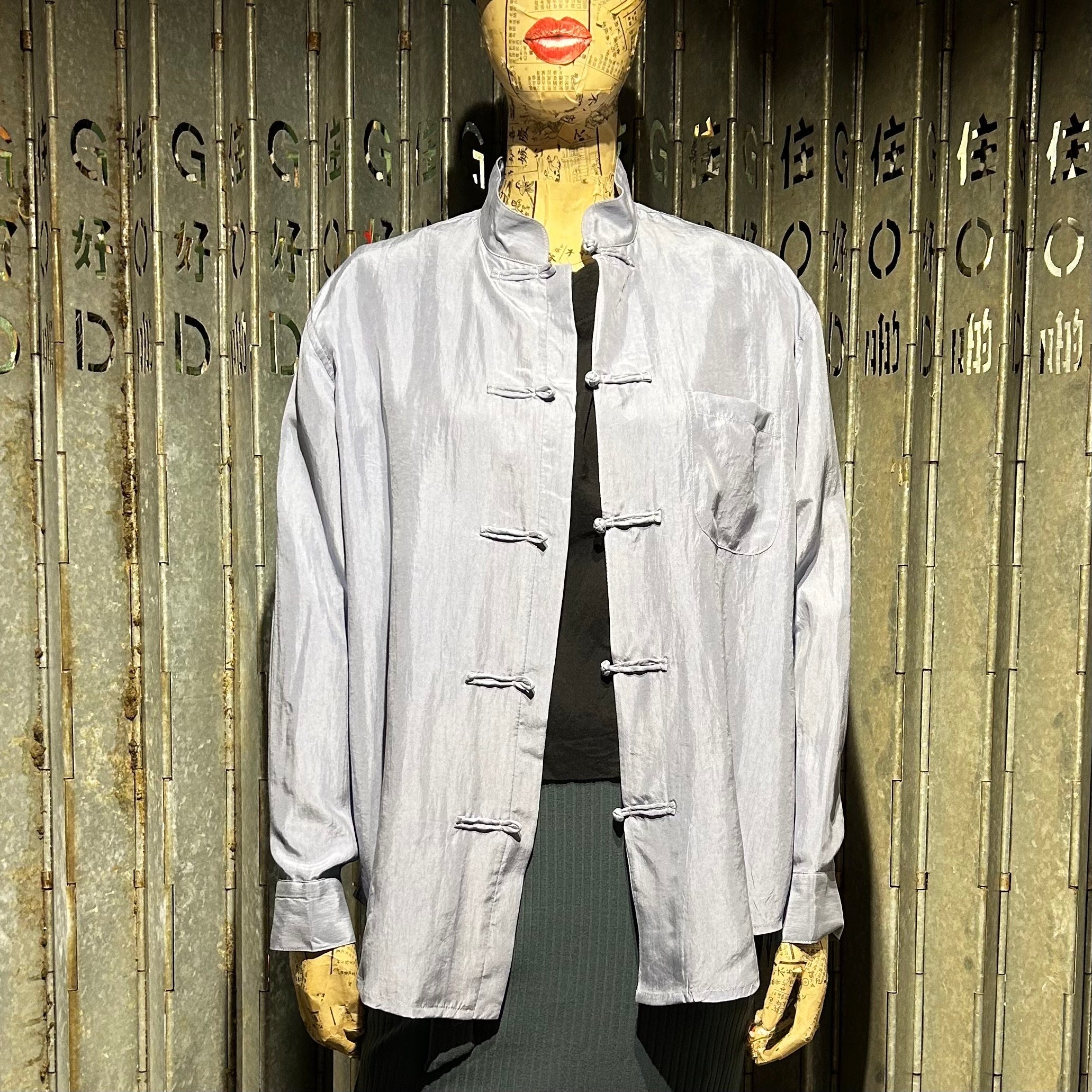 Lantern sleeve boyfriend shirt main image 0