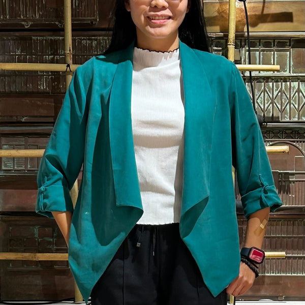 Silk Lightweight Cardigan, Jungle Green