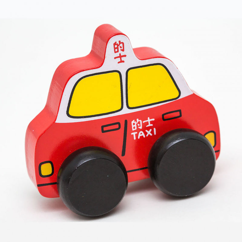 Red Taxi Push Car by Lion Rock Press