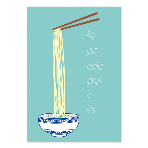 Long Noodles Birthday Card By Lion Rock Press