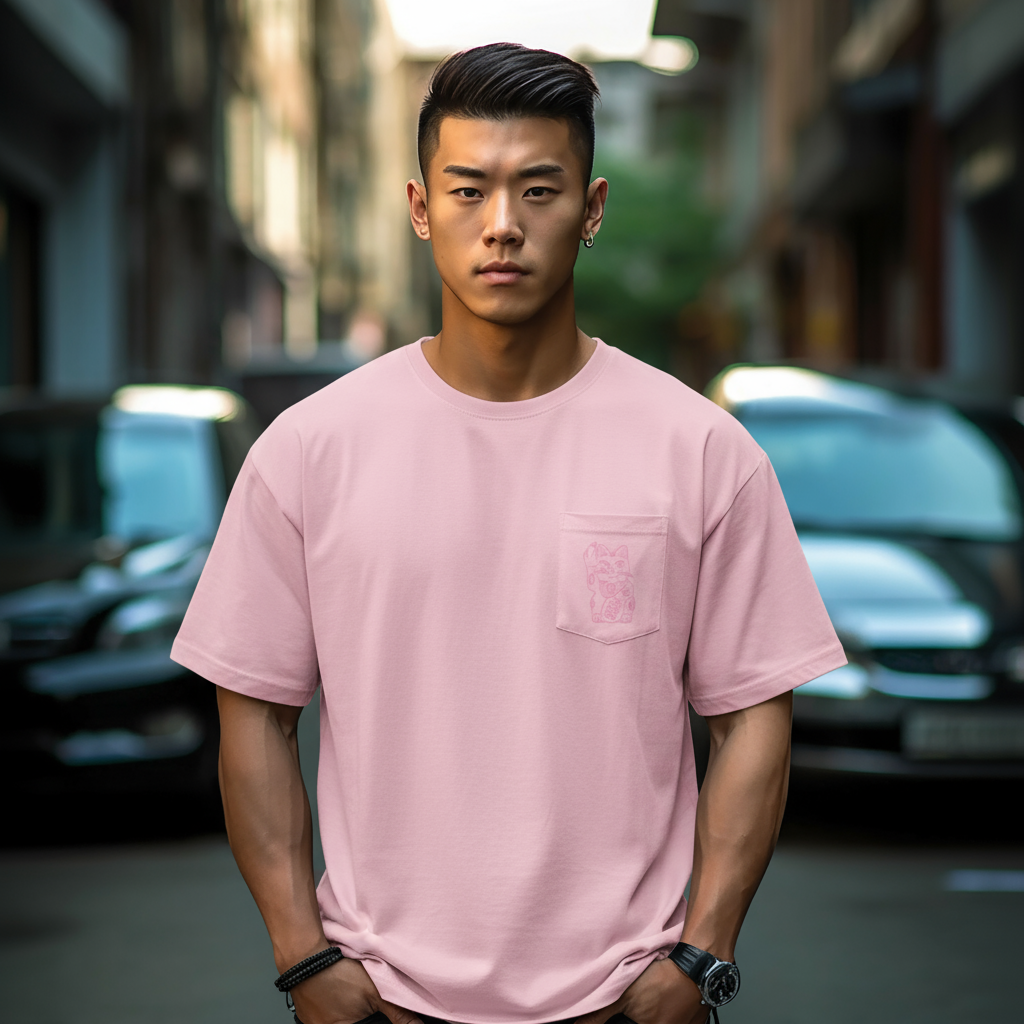 Angry Cat T-shirt, Pink