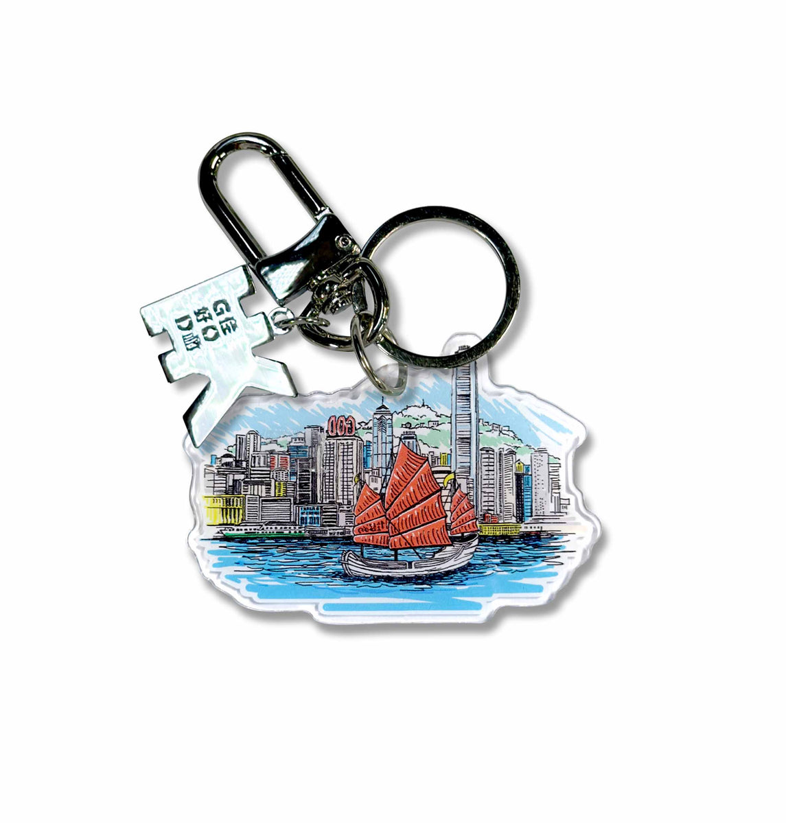 Acrylic Keychain, Victoria Harbour – Goods of Desire