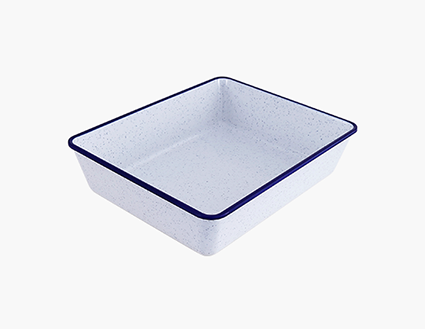Zicco Melamine Bowl, Blue Rim+Dots
