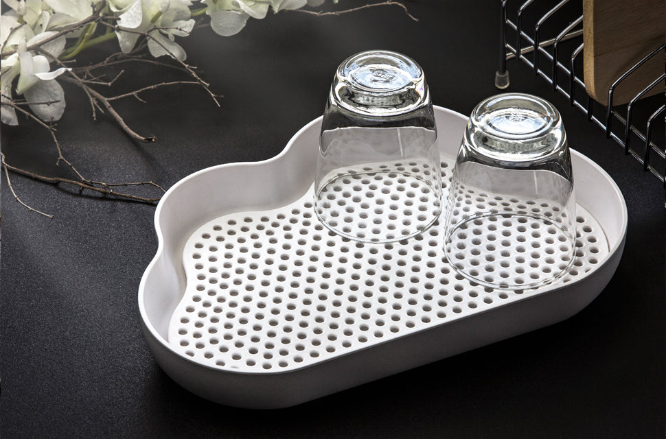 Qualy Drain Cloud Tray / Glass Drainer