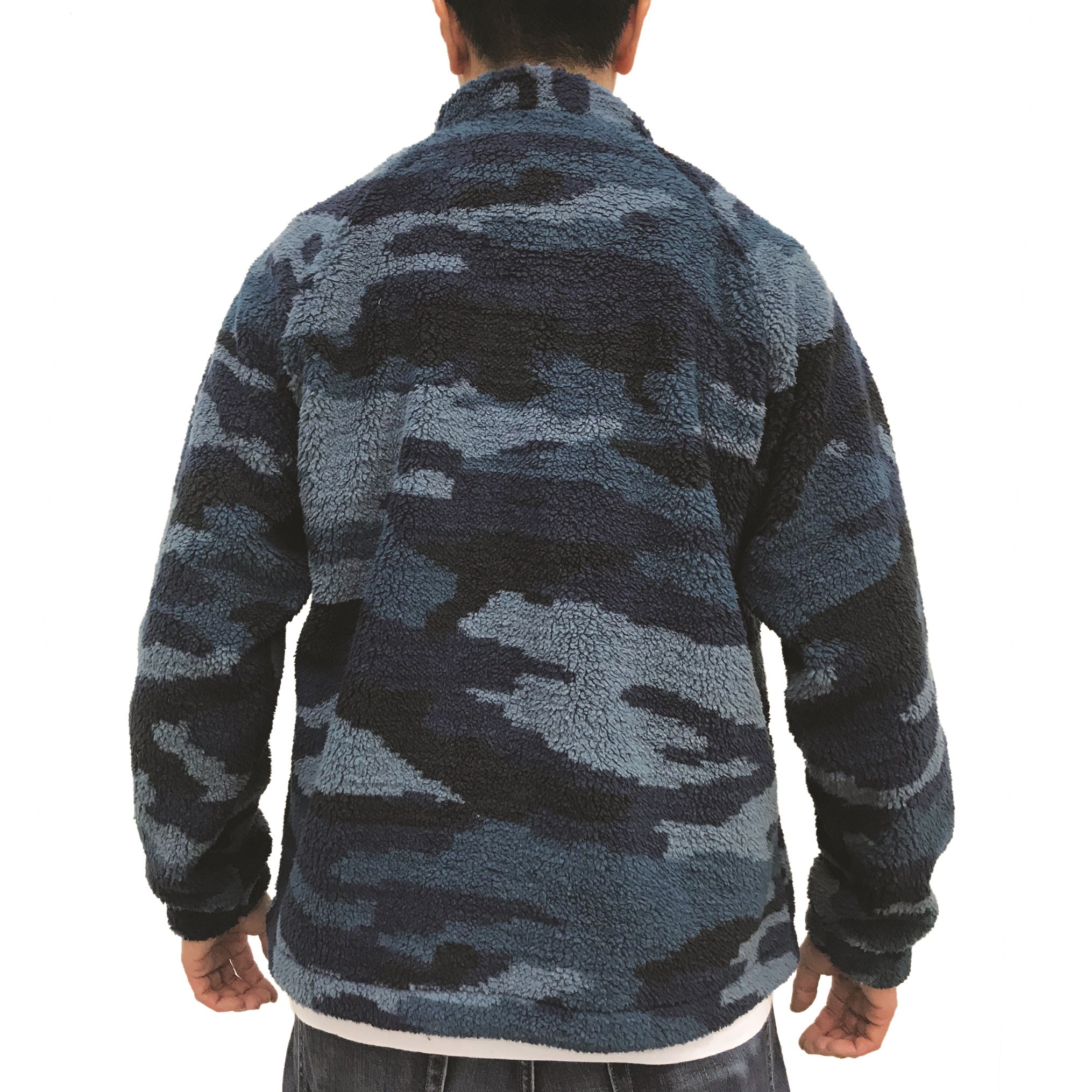 Chinese Plush Jacket, Camo Navy