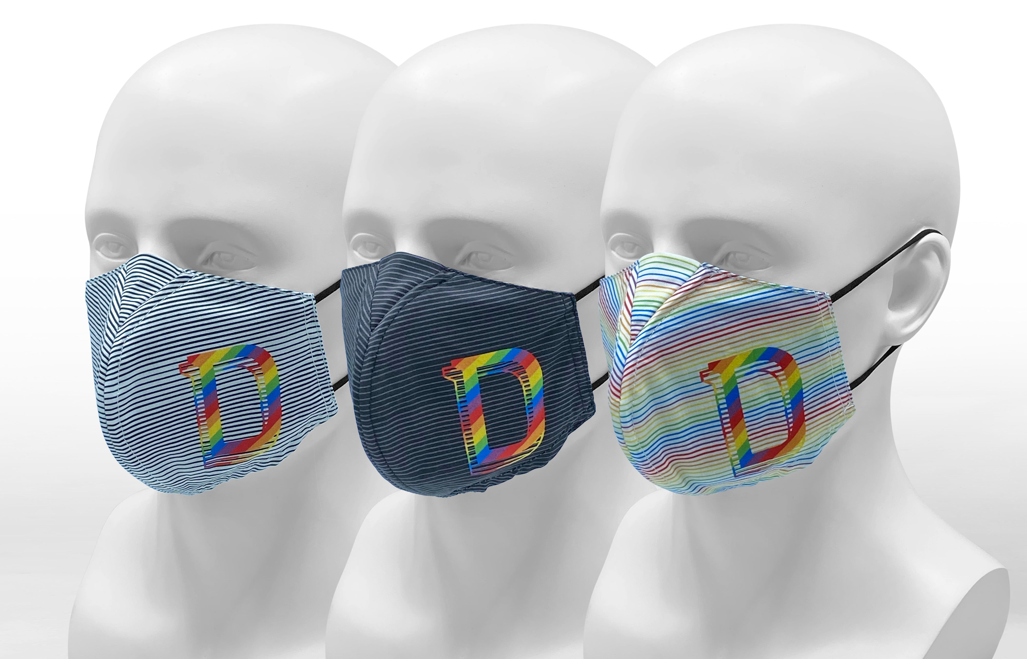 Design Trust Why-Y Fabric Mask, White/Black