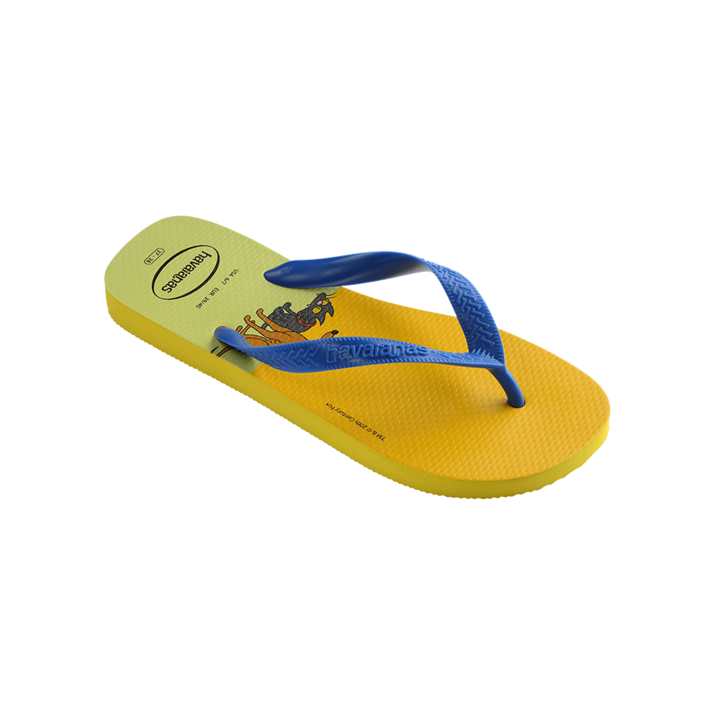 The Simpsons Family Flip Flops By Havaianas, Citrus Yellow - Top Side