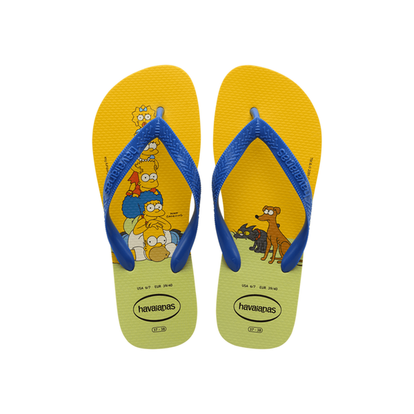 The Simpsons Family Flip Flops By Havaianas, Citrus Yellow - Top