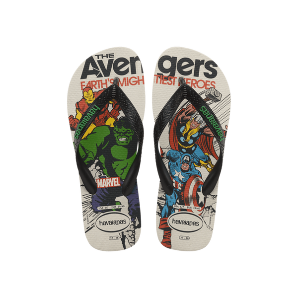 The Avengers Top Flip Flops By Havaianas, Marvel Classics White - Top