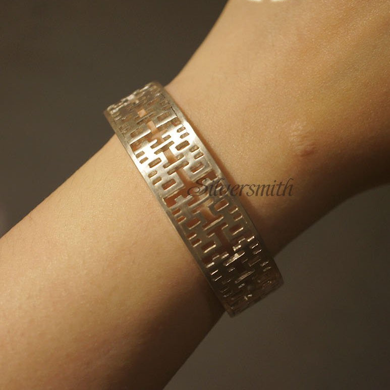 Double Happiness Bracelet by Silversmith