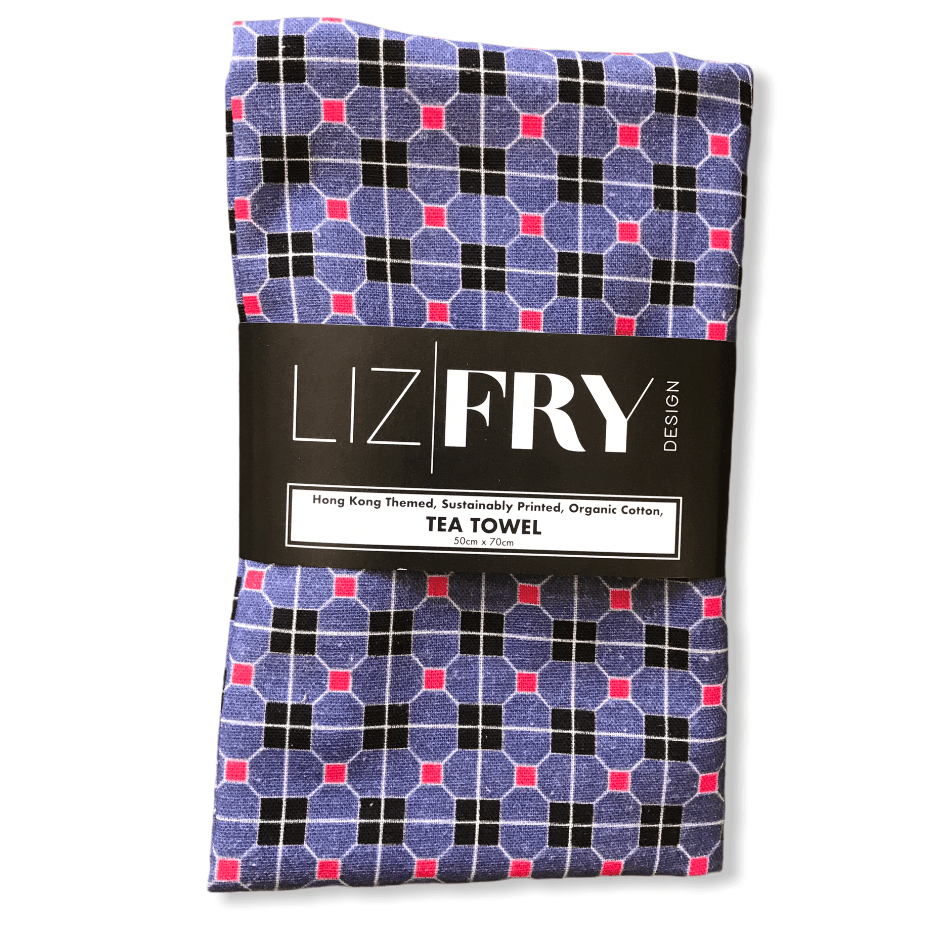 Temple Street Tiles Tea Towel, Liz Fry Design