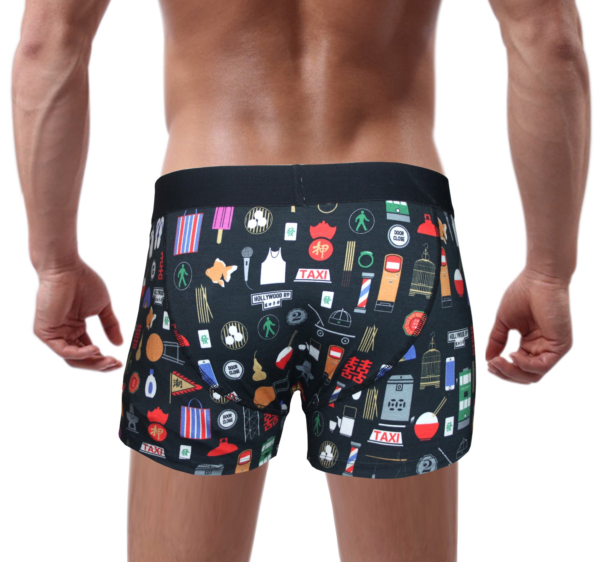 'Hong Kong Favourite Things' Black Boxer Brief, Underwear, Goods of Desire, Goods of Desire