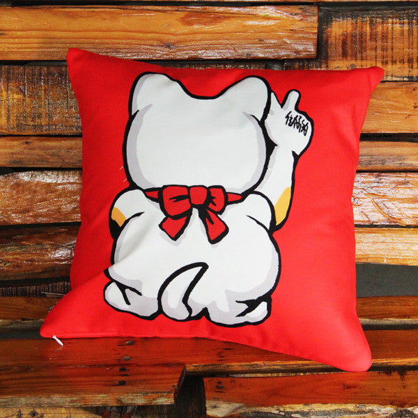 'Lucky Cat' double sided cushion cover (45 x 45 cm), Homeware, Goods of Desire, Goods of Desire