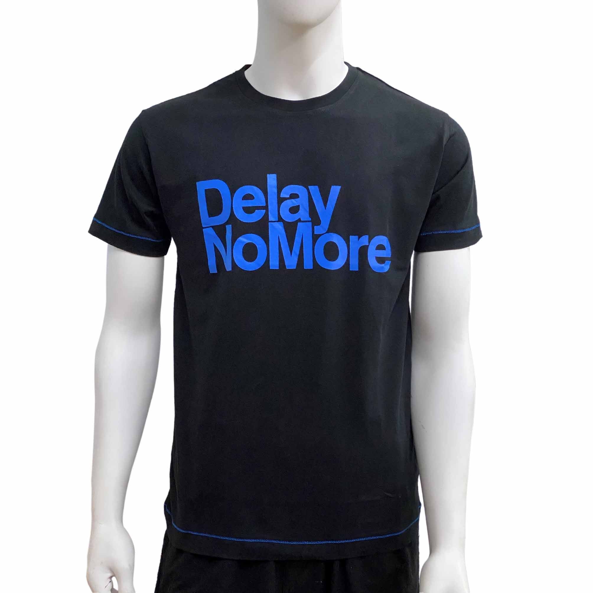 Delay No More Classic T-Shirt, Black / Persian Blue