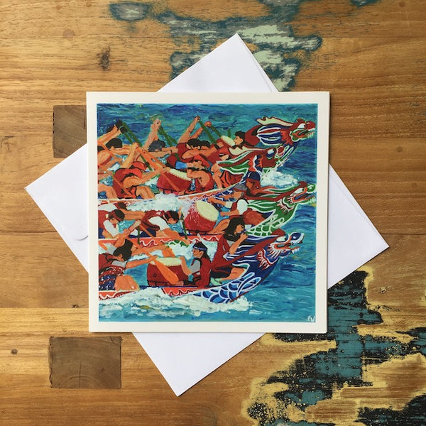 Dragon Boat Race Greeting Card By diFV-art