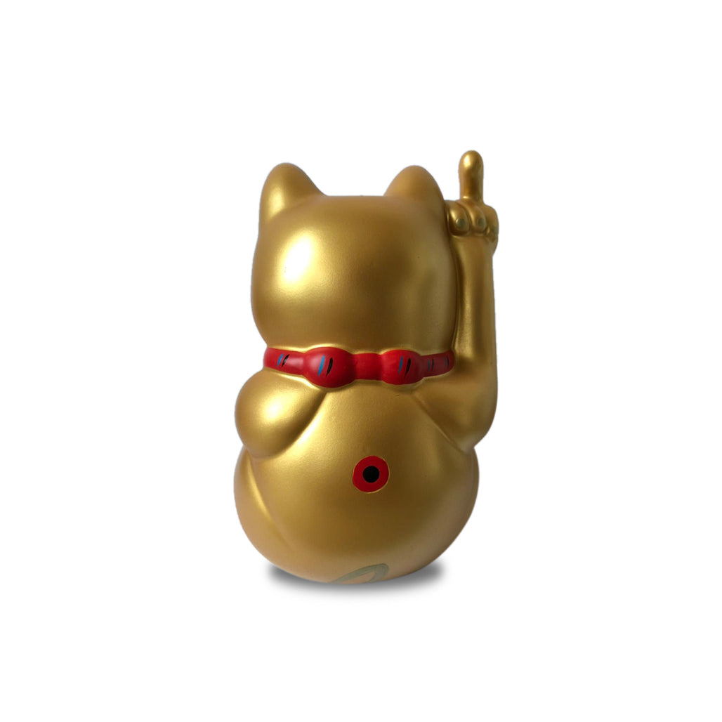Angry Cat 15cm, Matte Gold