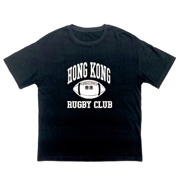 Hong Kong Rugby Club Oversized T-Shirt, Black