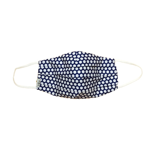 Dots Purple Pleated Mask with Mesh Fabric Inner Layer