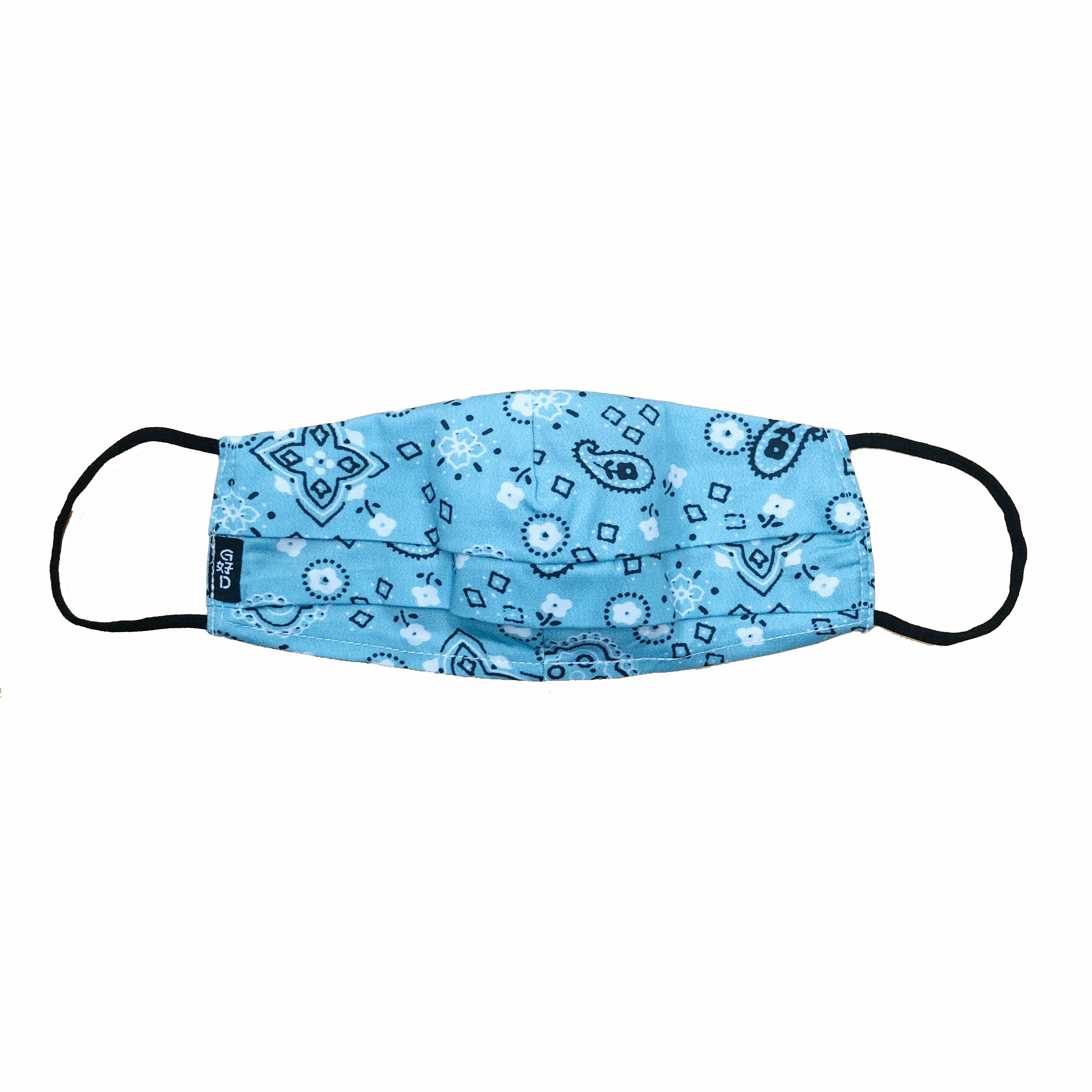 Bandana Pleated Mask, Turquoise
