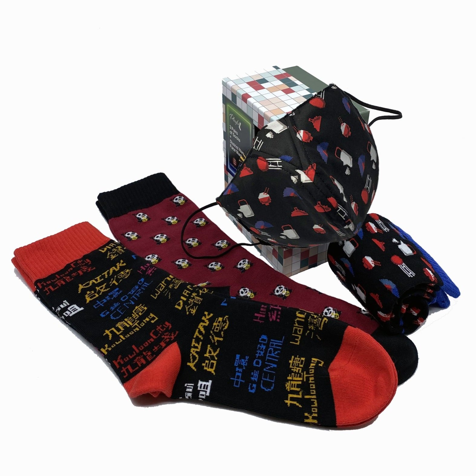 Playful Socks x GOD Socks & Mask Gift Set - Hong Kong Favourite Things