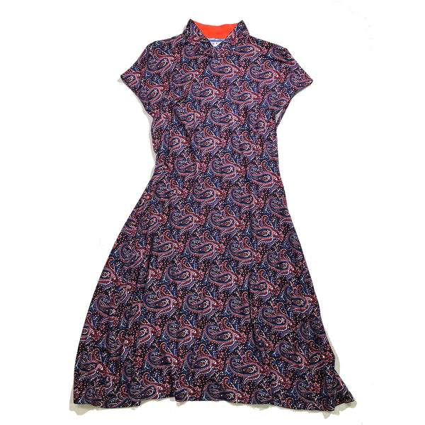 Printed Qipao dress, Paisley