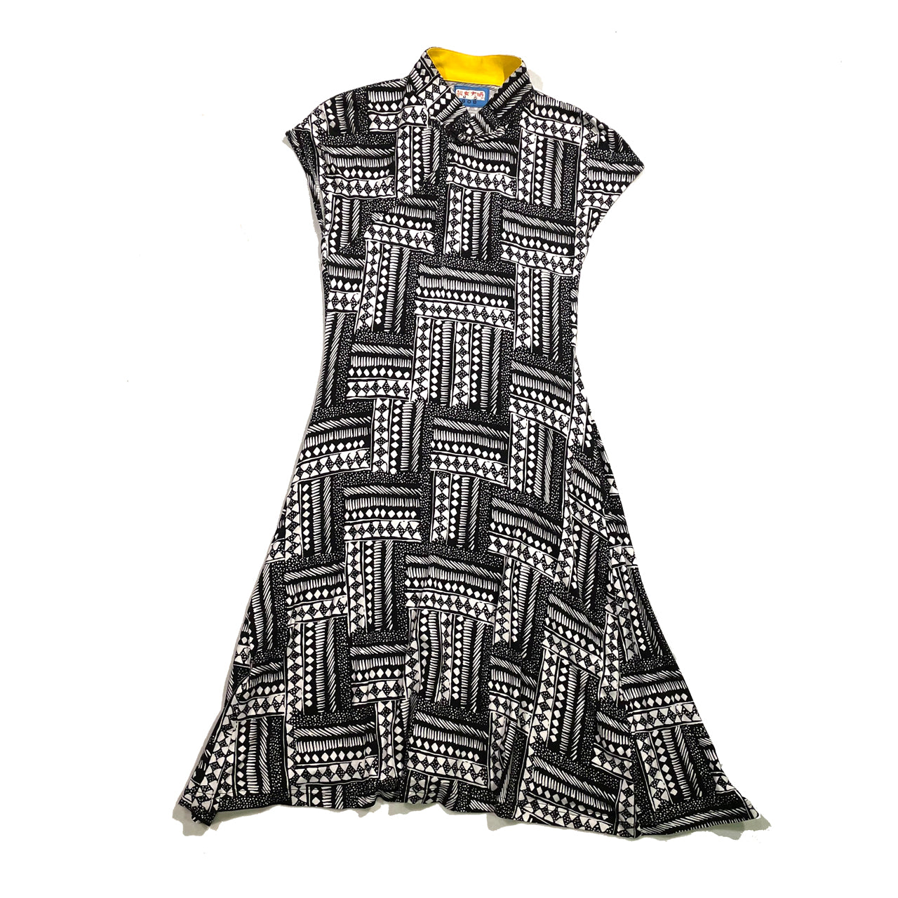 Qipao Dress, Black Tile